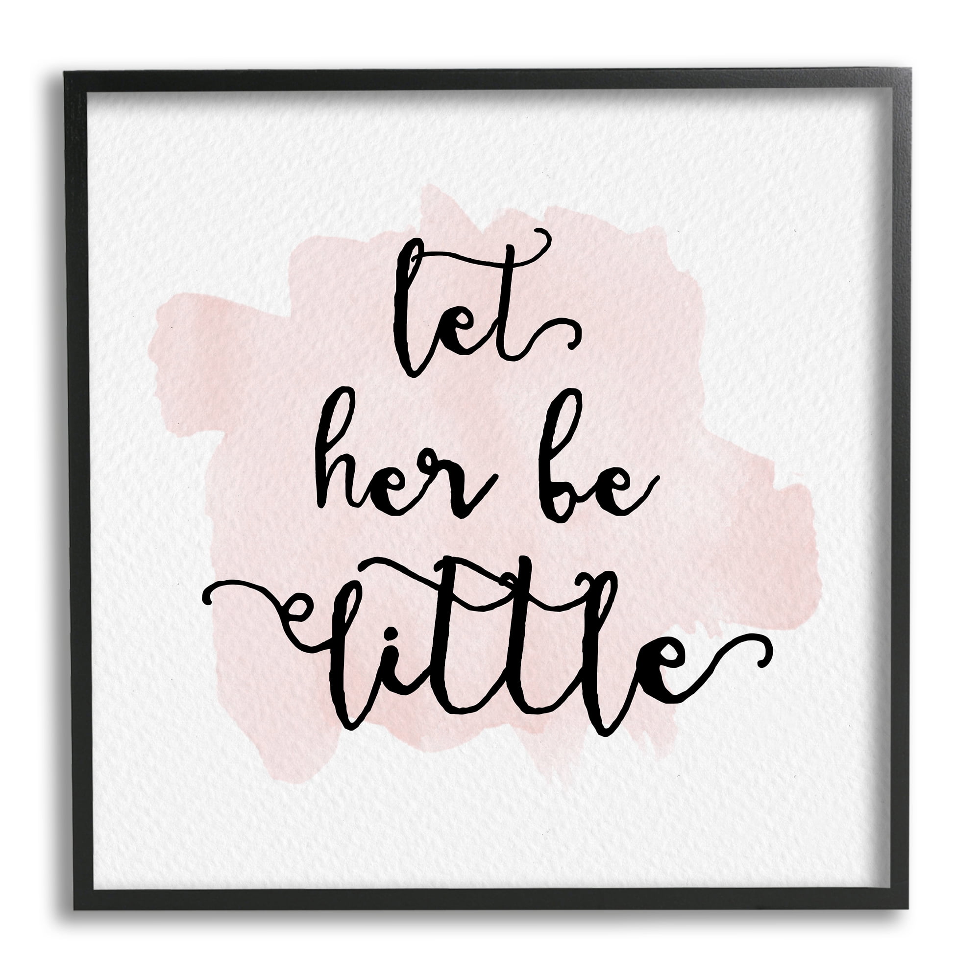 Stupell Industries Let Her Be Little Nursery Baby Calligraphy Framed Wall Art, 17 x 30, Design by Amy Brinkman