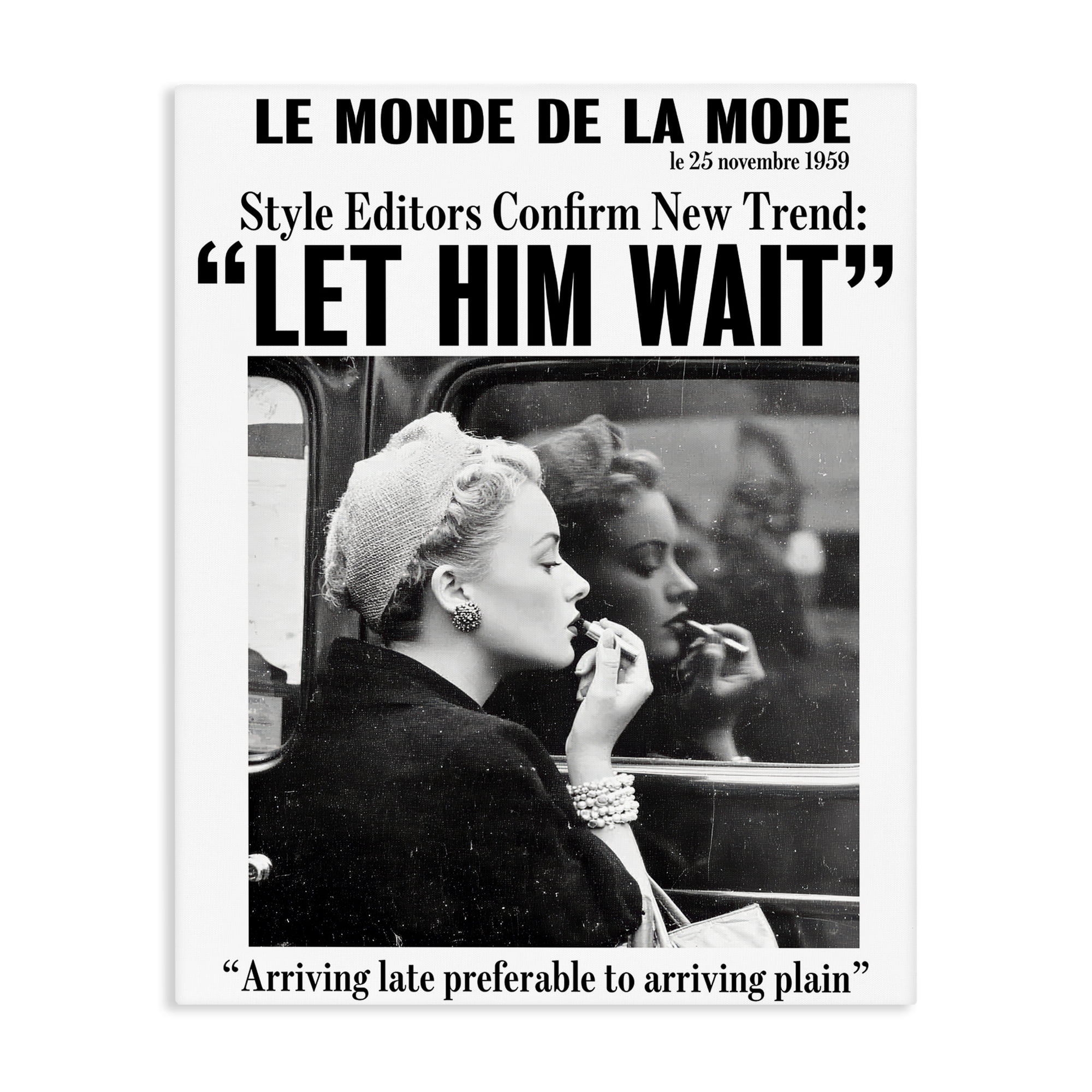 Stupell Industries Let Him Wait Advice Canvas Wall Art, design by Annabelle Hall