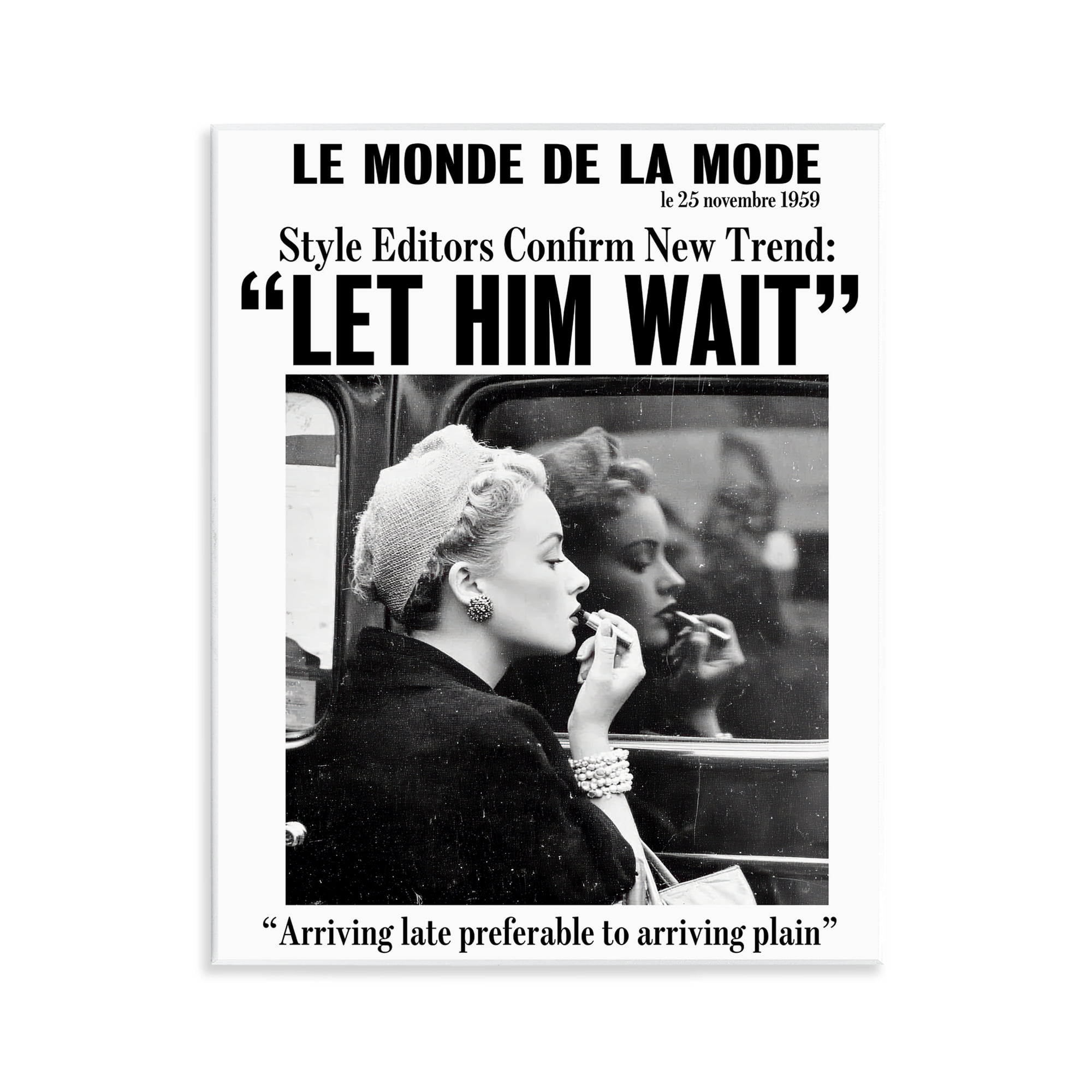 Stupell Industries Let Him Wait Advice Wall Plaque Art, design by Annabelle Hall