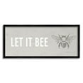 thumbnail image 1 of Stupell Industries Let It Bee Flying Insect Bumble Wasp Motif Graphic Art Black Framed Art Print Wall Art, Design by Daphne Polselli, 1 of 5