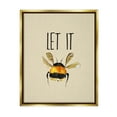 thumbnail image 1 of Stupell Industries Let It Bee Insect Animals & Insects Painting Gold Floater Framed Canvas Art Print Wall Art, 25 x 31, 1 of 10