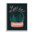 thumbnail image 1 of Stupell Industries Let It Snow Seasonal Winter Globe Candy Cane Text Graphic Art Gray Framed Art Print Wall Art, Design by Dominika Godette, 1 of 5