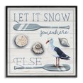 thumbnail image 1 of Stupell Industries Tropical Let It Snow Somewhere Else Phrase Black Framed Giclee Art, 12 x 12, by Elizabeth Tyndall, 1 of 7