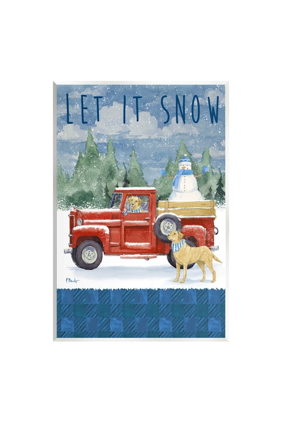 Industries Let It Snow Winter Dogs Graphic Art Unframed Art Print Wall Art, Design by Paul Brent