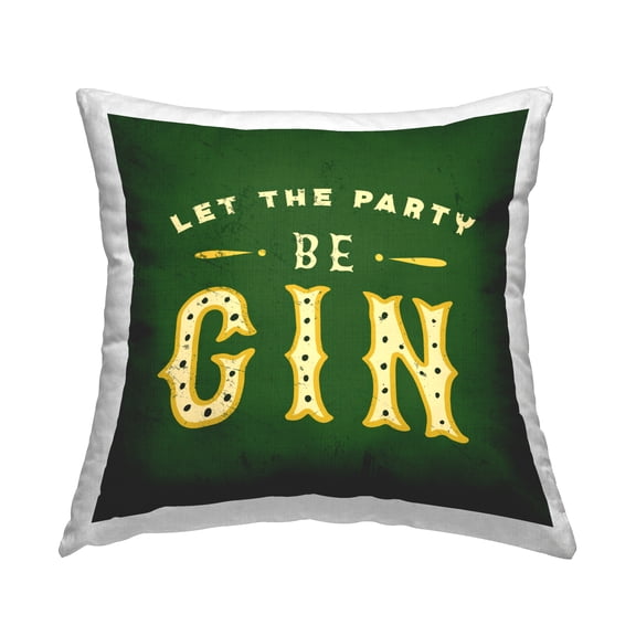 Stupell Industries Let Party Be Gin Pun Decorative Printed Throw Pillow Design by The Whiskey Ginger.