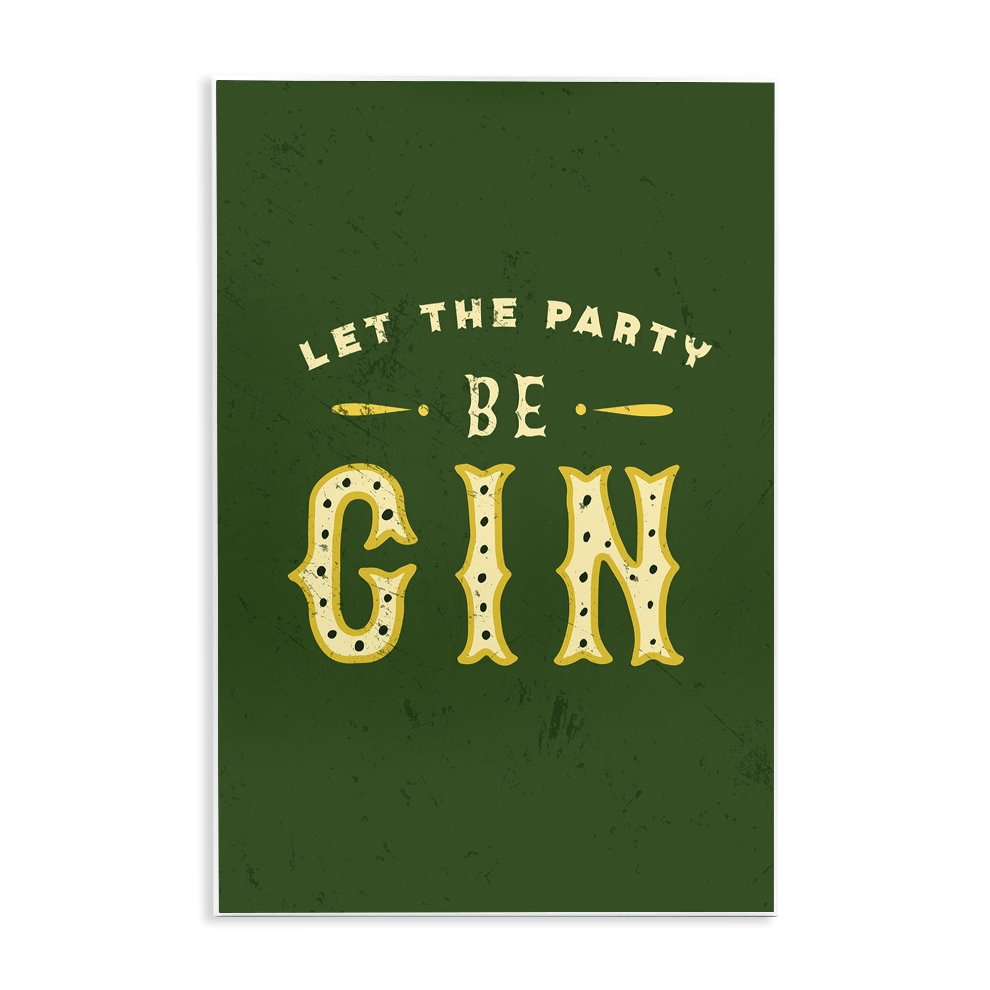 Stupell Industries Let Party Be Gin Pun Food & Beverage Painting Unframed Art Print Wall Art, 13 x 19