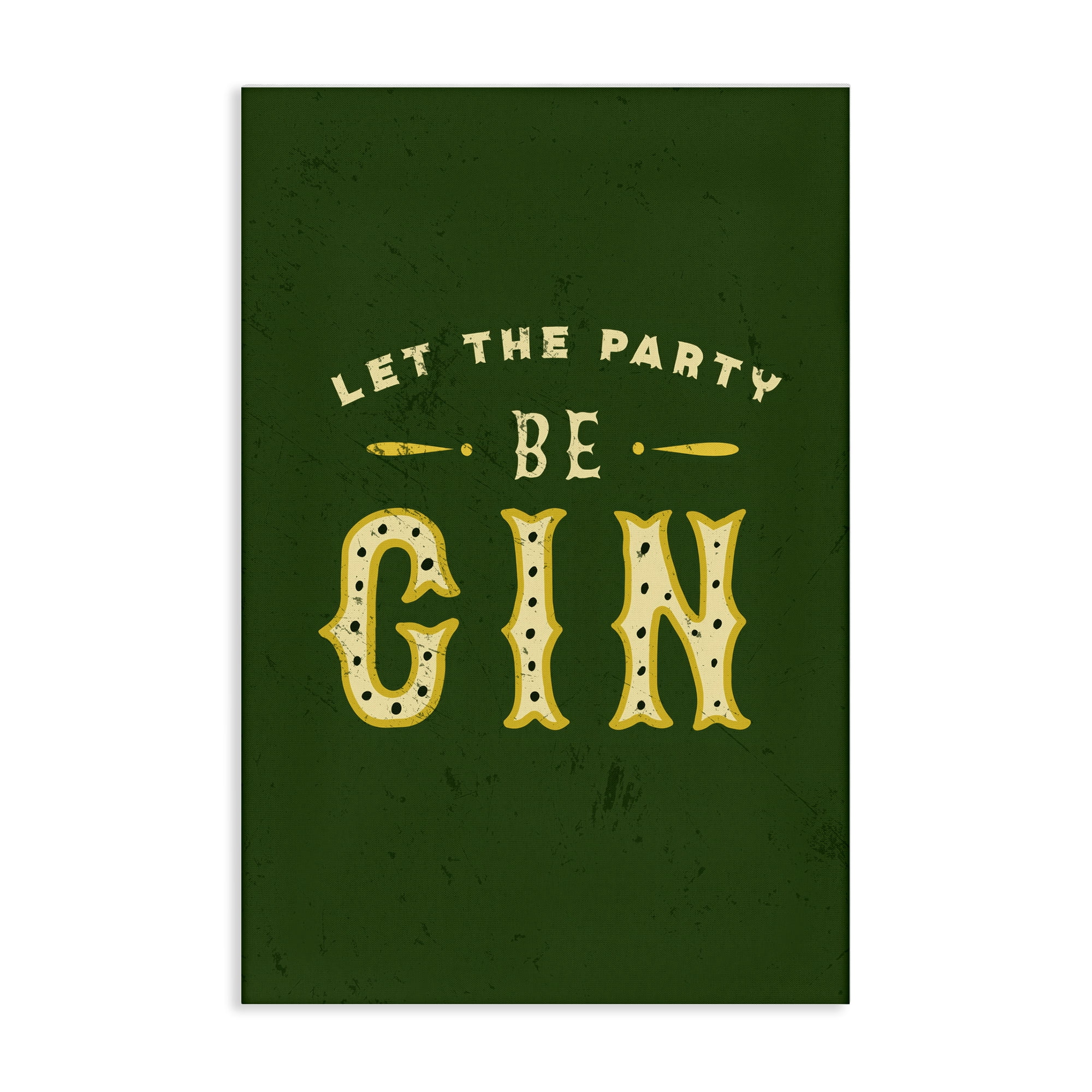 Stupell Industries Let Party Be Gin Pun Food & Beverage Painting Wrapped Canvas Art Print Wall Art, 24 x 36
