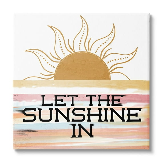 Stupell Industries Let Sunshine In Landscape Painting Gallery Wrapped Canvas Art Print Wall Art, 17 x 17