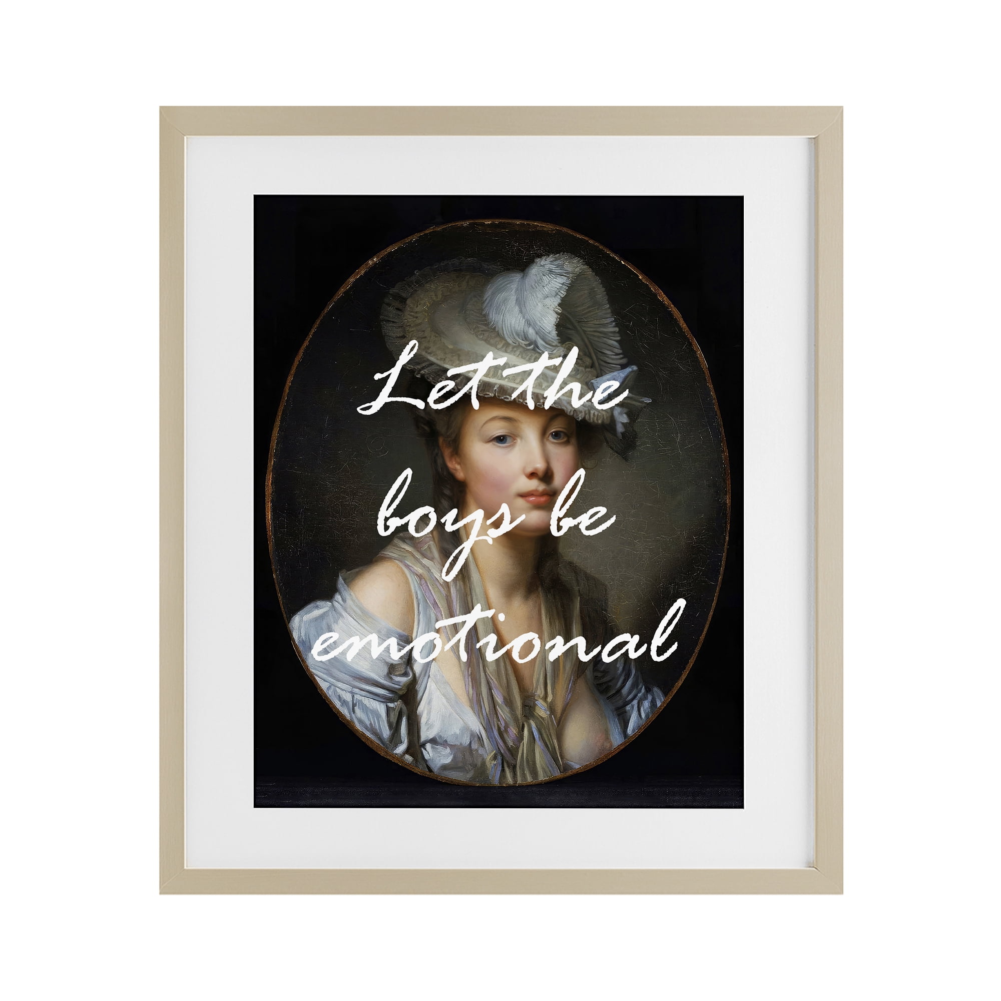 Stupell Industries Let The Boys Be Emotional Birch Framed Print Under Glass, design by Tina LeCour