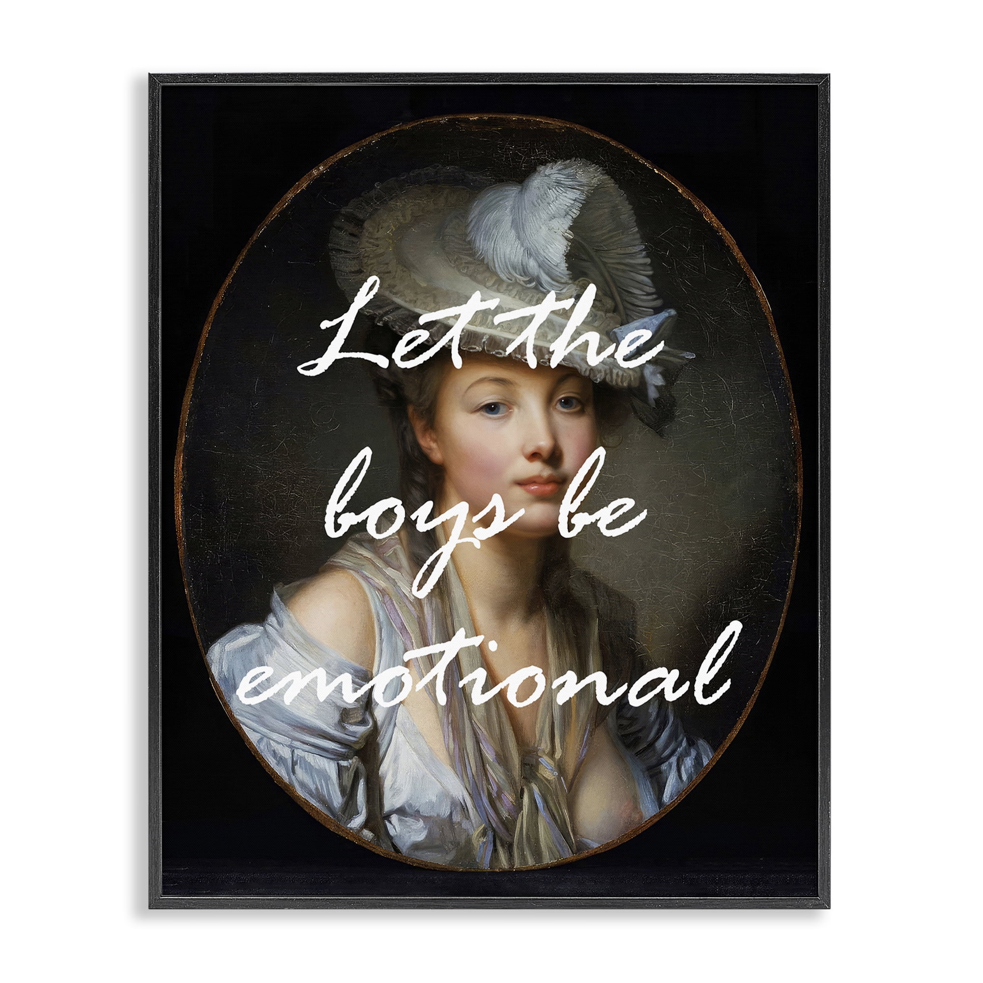 Stupell Industries Let The Boys Be Emotional Black Framed Giclee Art, design by Tina LeCour