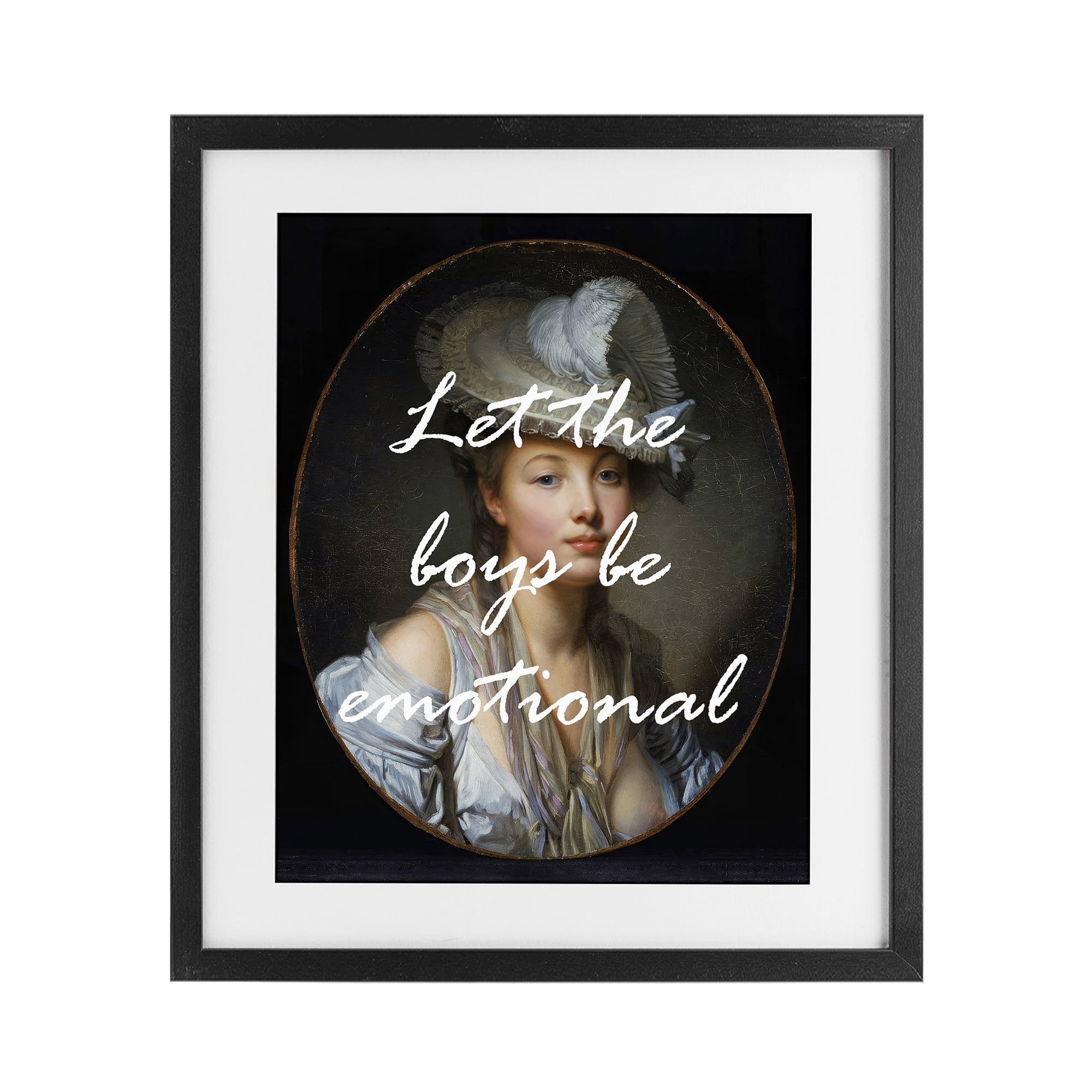 Stupell Industries Let The Boys Be Emotional Black Framed Print Under Glass, design by Tina LeCour