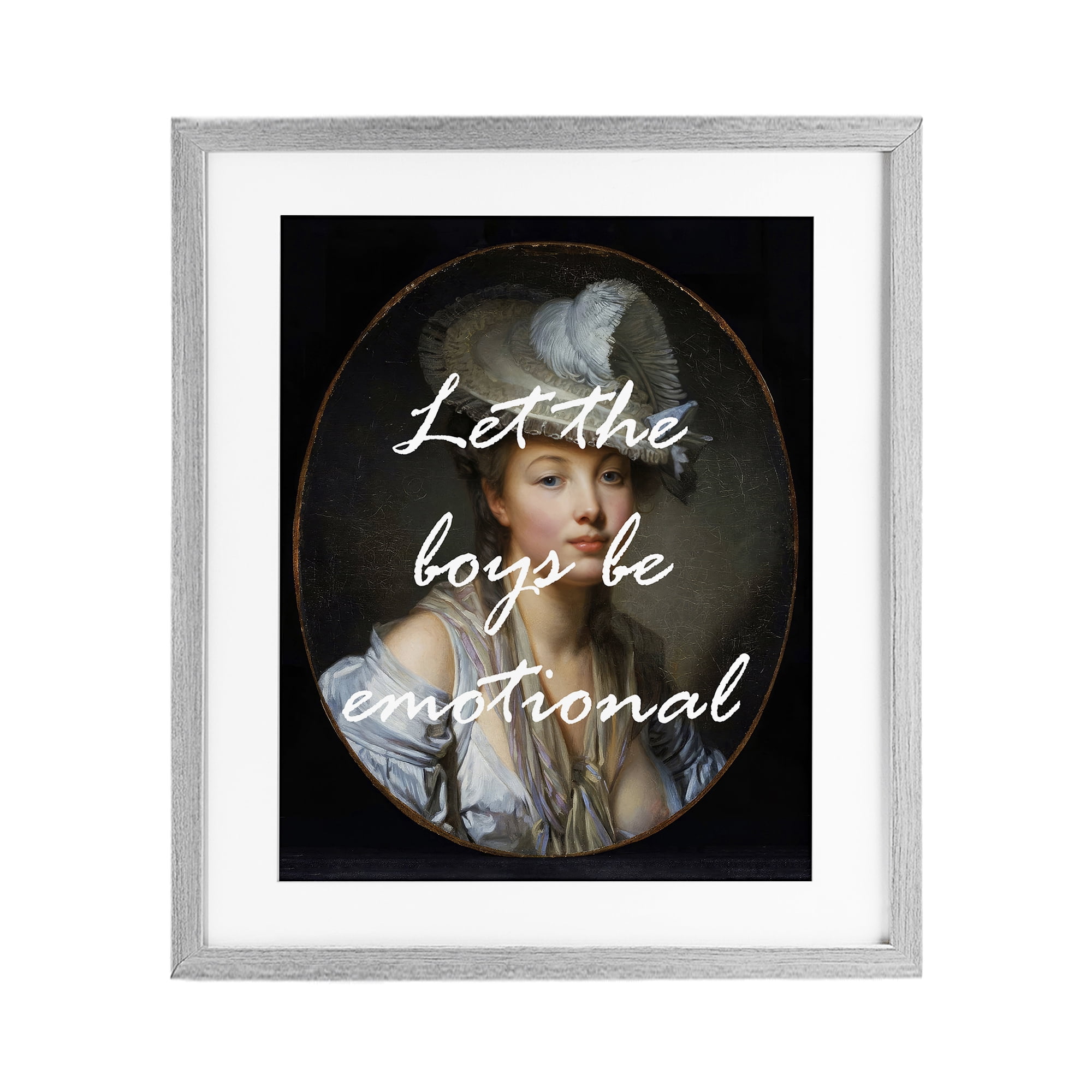 Stupell Industries Let The Boys Be Emotional Gray Framed Print Under Glass, design by Tina LeCour