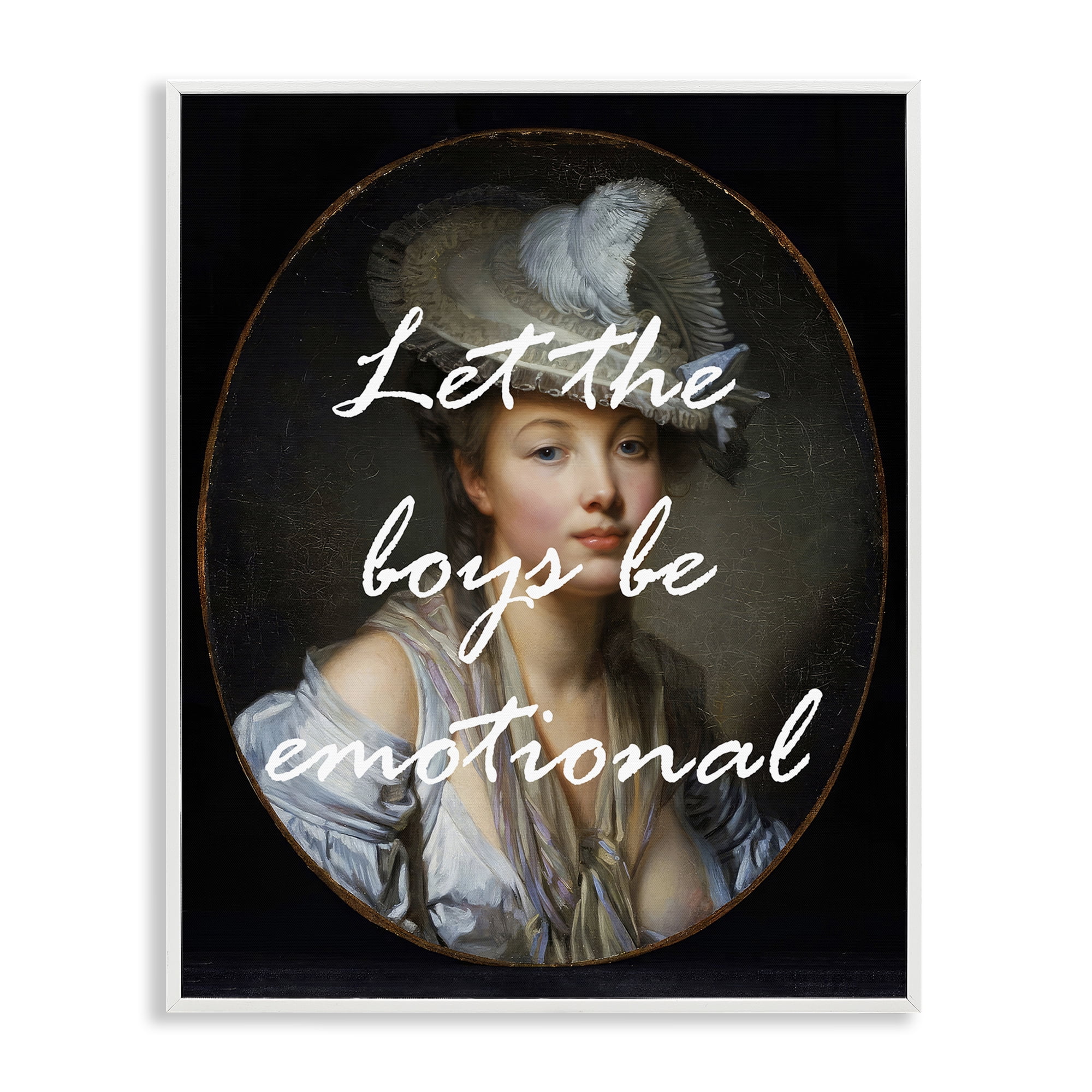 Stupell Industries Let The Boys Be Emotional White Framed Giclee Art, design by Tina LeCour