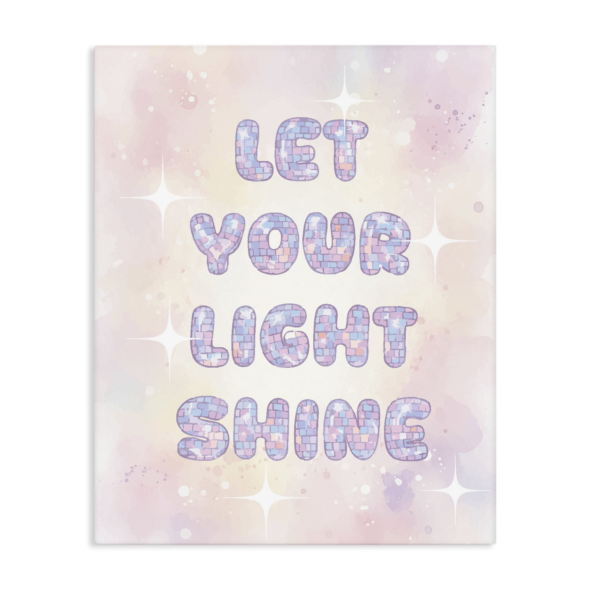 Stupell Industries Let Your Light Shine Pastels Canvas Wall Art, design by Lil' Rue