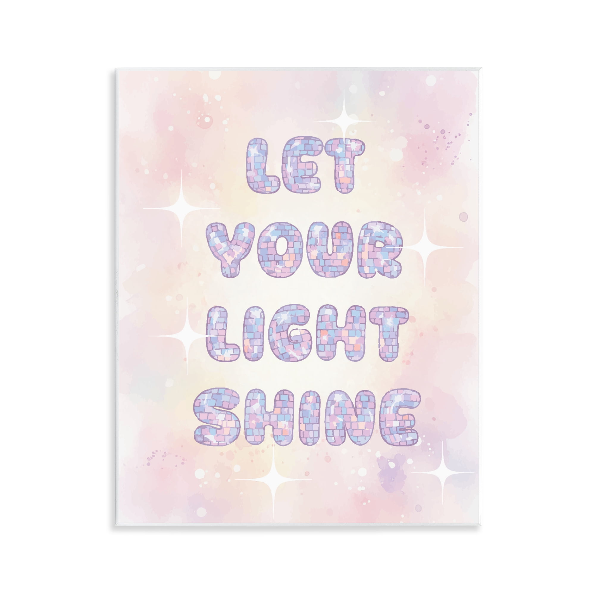 Stupell Industries Let Your Light Shine Pastels Wall Plaque Art, design by Lil' Rue