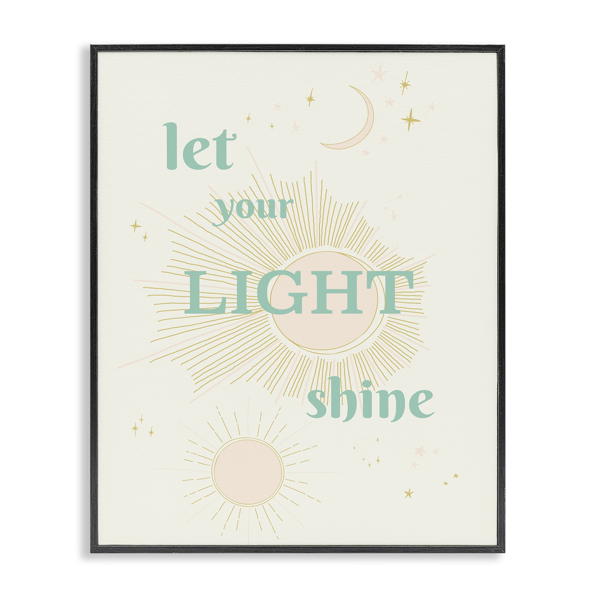 Stupell Industries Let Your Light Shine Quotes and Sayings Painting ...