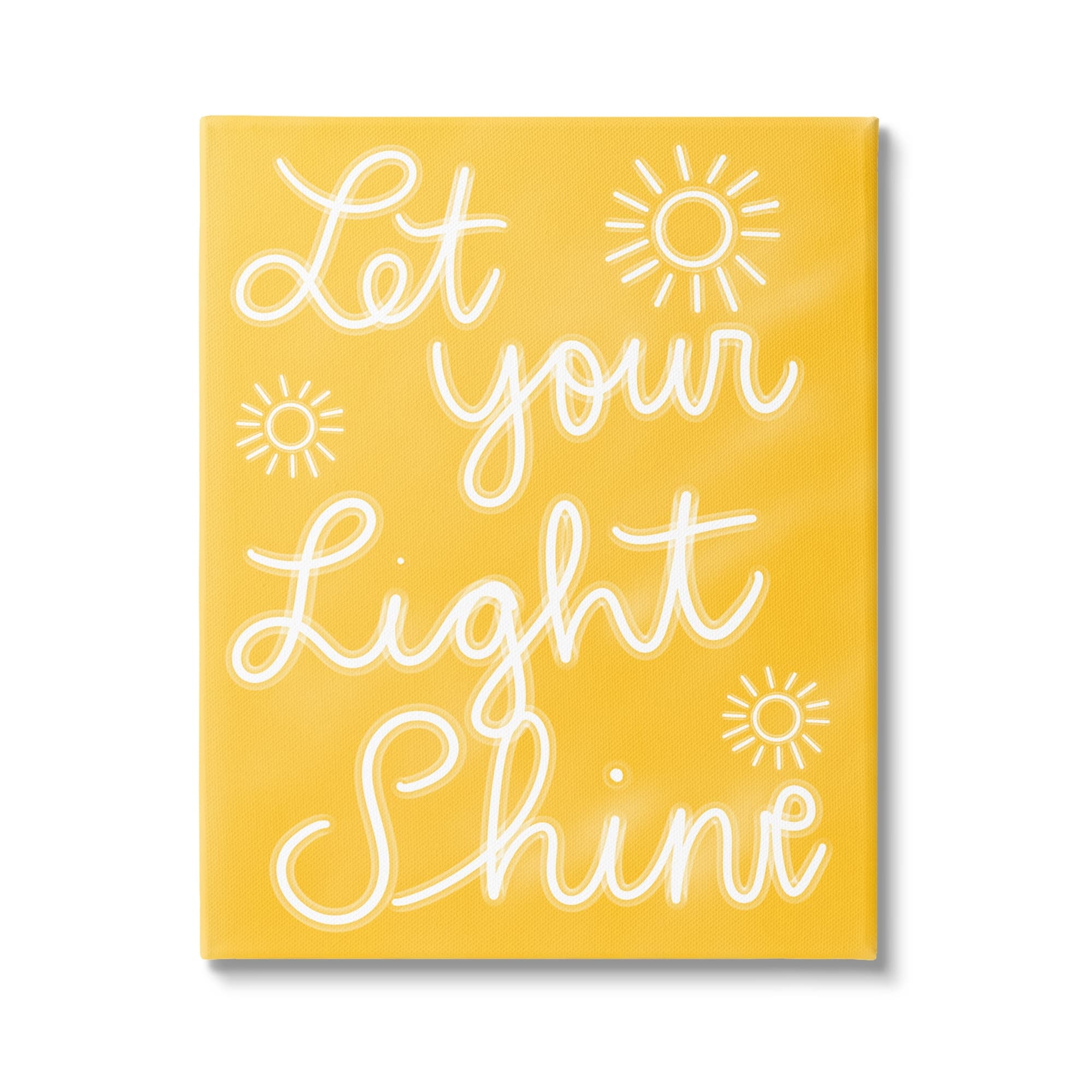 Yellow Inspirational Phrase Canvas Wall Art, 16 x 20 Inch