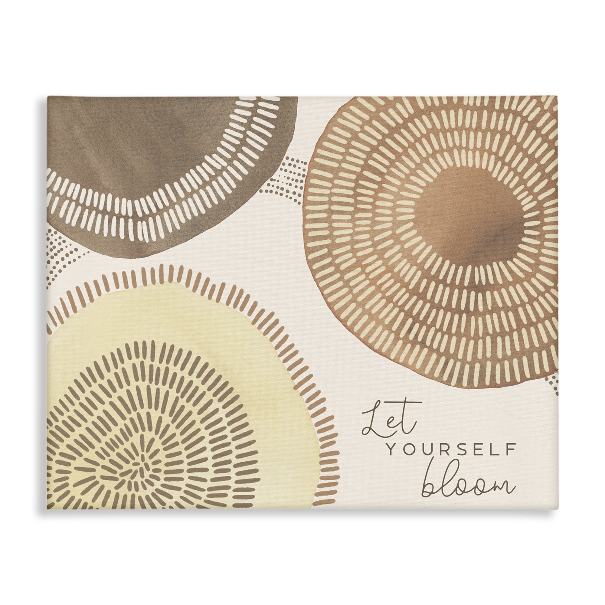 Stupell Industries Let Yourself Bloom Boho Typography Painting Gallery Wrapped Canvas Art Print Wall Art, 30 x 24