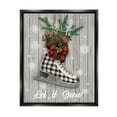 thumbnail image 1 of Stupell Industries Let it Snow Ice Skate Holiday Painting Black Floater Framed Canvas Art Print Wall Art, 25 x 31, 1 of 2