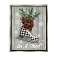 thumbnail image 1 of Stupell Industries Let it Snow Ice Skate Holiday Painting Gray Floater Framed Canvas Art Print Wall Art, 17 x 21, 1 of 10