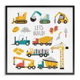 thumbnail image 1 of Stupell Industries Contemporary Let's Build Various Construction Trucks Black Framed Giclee Art, 24 x 24, by Creative Studio, 1 of 8