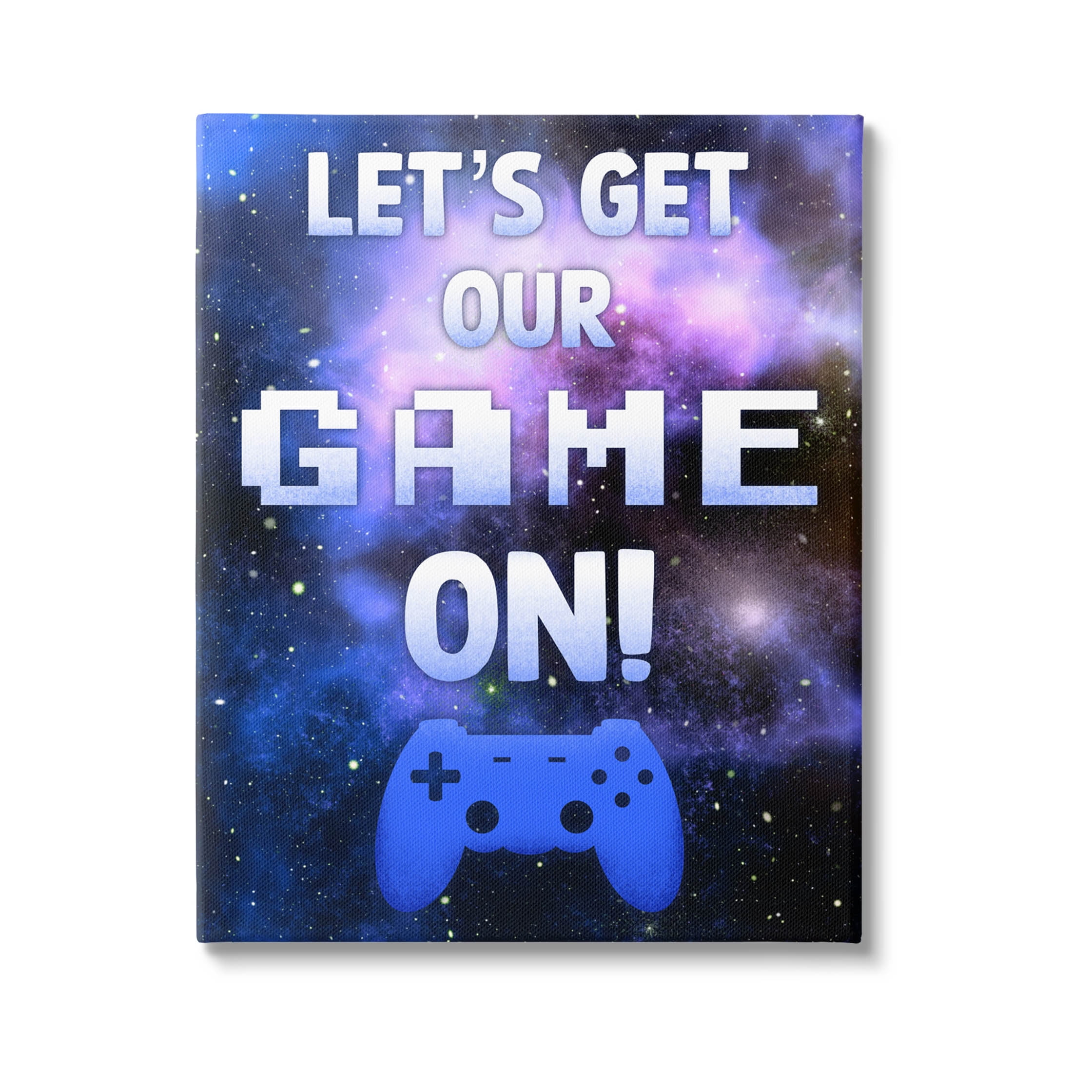 Stupell Industries Let's Get Our Game On Phrase Graphic Art Gallery Wrapped Canvas Print Wall Art, Design by Marcus Prime