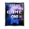 thumbnail image 1 of Stupell Industries Let's Get Our Game On Phrase Graphic Art Luster Gray Floating Framed Canvas Print Wall Art, Design by Marcus Prime, 1 of 6