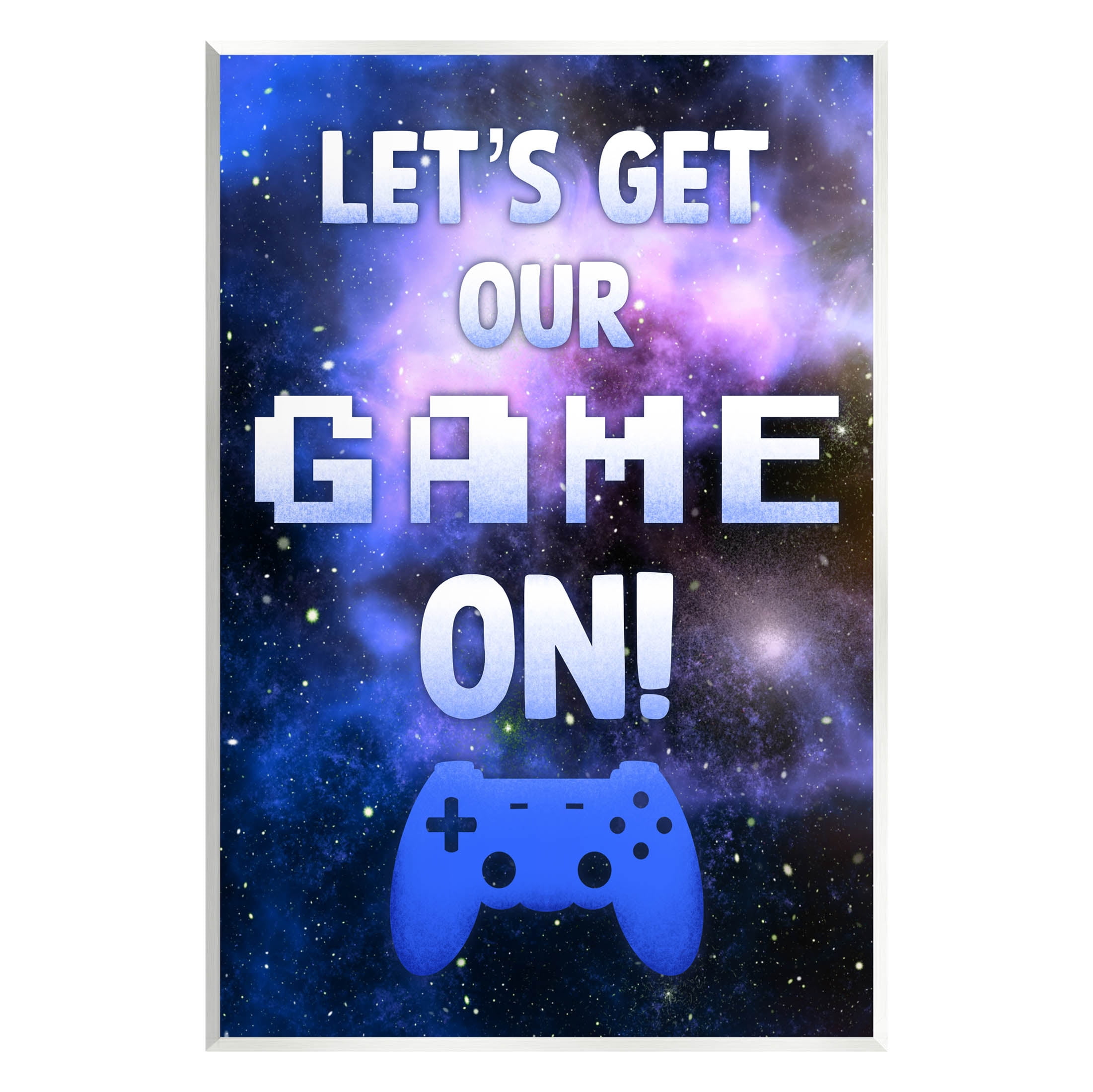 Stupell Industries Let's Get Our Game On Phrase Graphic Art Unframed Art Print Wall Art, Design by Marcus Prime