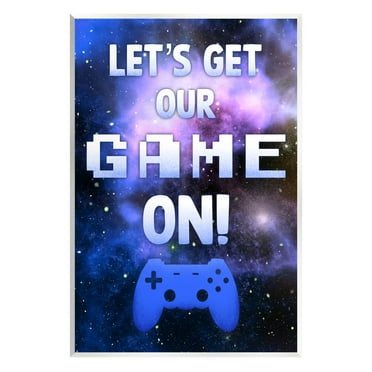 Stupell Industries Let's Get Our Game On Phrase Graphic Art Unframed Art Print Wall Art, Design by Marcus Prime