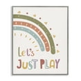 thumbnail image 1 of Stupell Industries Let's Just Play Rainbow Text & Numbers Painting Gray Framed Art Print Wall Art, 16 x 20, 1 of 2