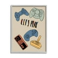 thumbnail image 1 of Stupell Industries Let's Play Phrase Vintage Video Game Controllers, 24 x 30, Designed by Milli Villa, 1 of 8