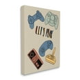thumbnail image 1 of Stupell Industries Let's Play Phrase Vintage Video Game Controllers Modern Painting Gallery-Wrapped Canvas Print Wall Art, 30 x 40, Design by Milli Villa, 1 of 6