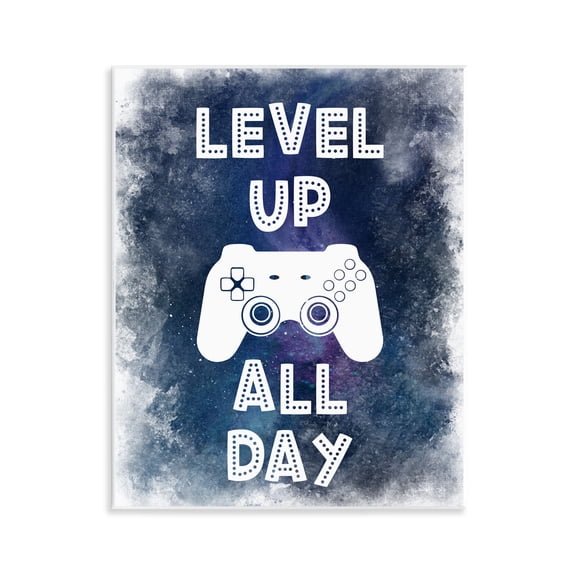 Stupell Industries Level Up All Day Splash Wall Plaque Art, design by Marcus Prime