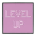 thumbnail image 1 of Stupell Industries Level Up Purple & White Quotes and Sayings Painting Black Framed Art Print Wall Art, 12 x 12, 1 of 8