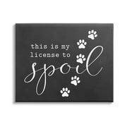 Stupell Industries License To Spoil Walking Paw Prints Animal Pet Graphic Art Gallery Wrapped Canvas Print Wall Art, Design by Lettered and Lined