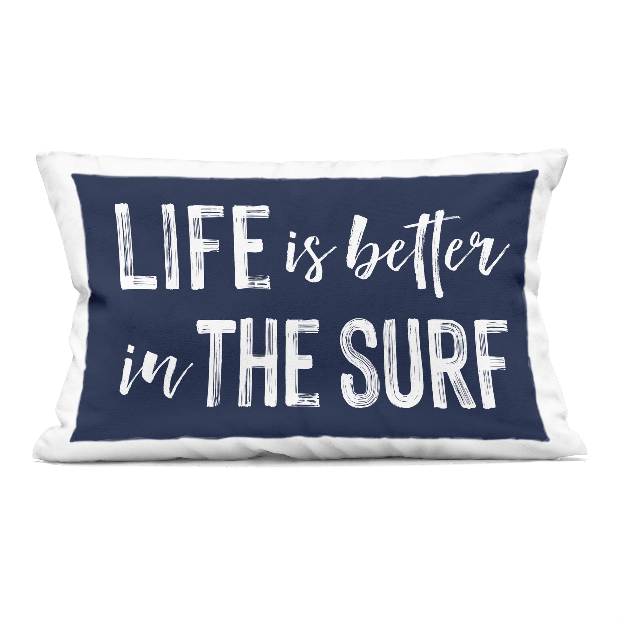 Stupell Industries Life Better In Surf Decorative Printed Throw Pillow, design by Lettered and Lined
