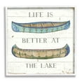 thumbnail image 1 of Stupell Industries Life Better at Lake Weathered Canoes Graphic Art White Framed Art Print Wall Art, Design by Daphne Brissonnet, 1 of 7