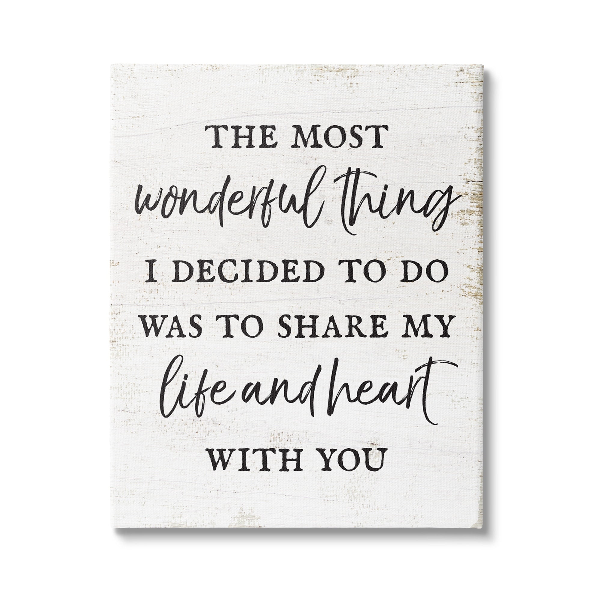Inspirational Quote Canvas Art in Black and White, 16 x 20