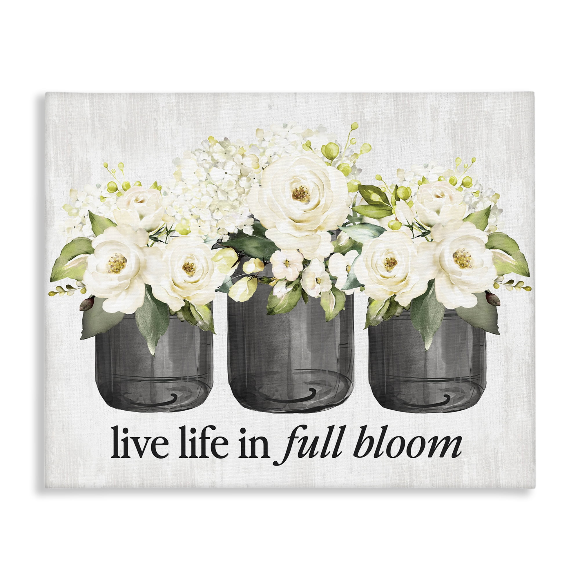 Stupell Industries Life In Full Bloom Botanical & Floral Painting Gallery Wrapped Canvas Art Print Wall Art, 48 x 36