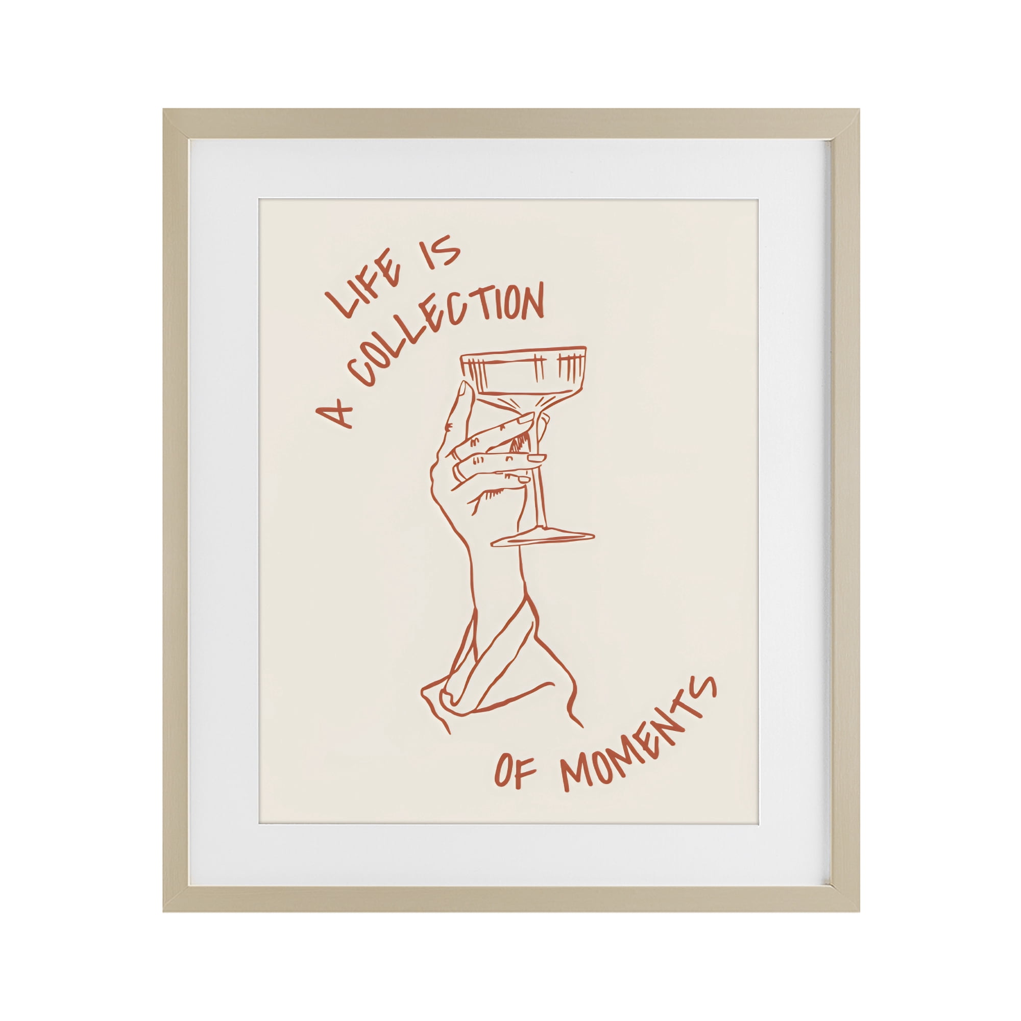 Stupell Industries Life Is A Collection of Moments Toast Birch Framed Print Under Glass, design by The Prints Vibe