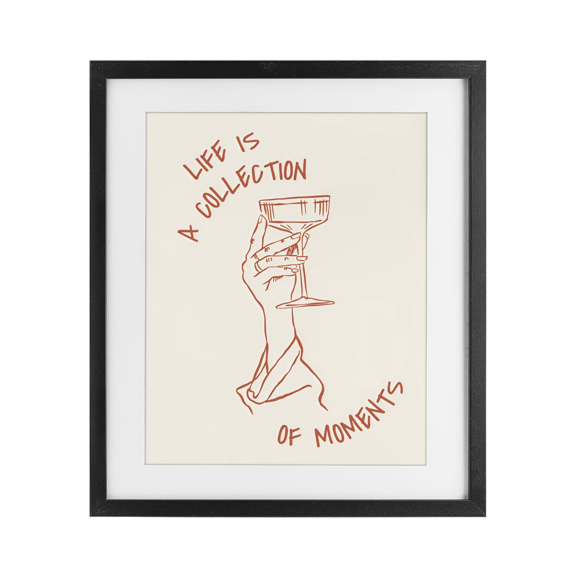 Stupell Industries Life Is A Collection of Moments Toast Black Framed Print Under Glass, design by The Prints Vibe