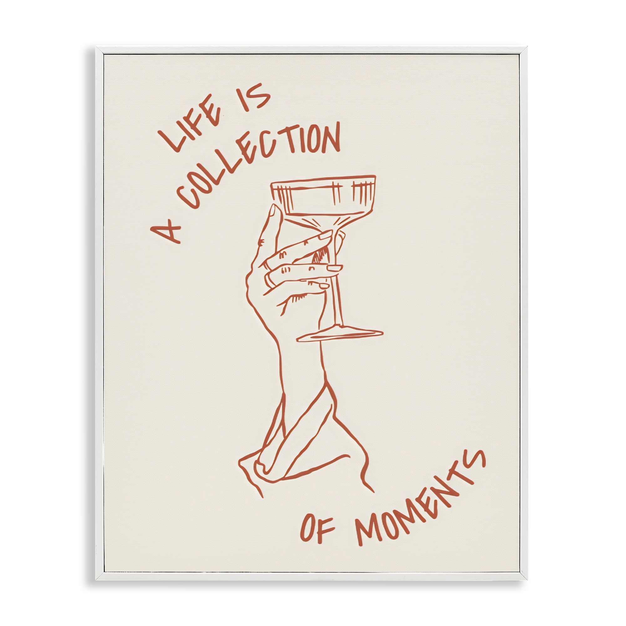 Stupell Industries Life Is A Collection of Moments Toast White Framed Giclee Art, design by The Prints Vibe