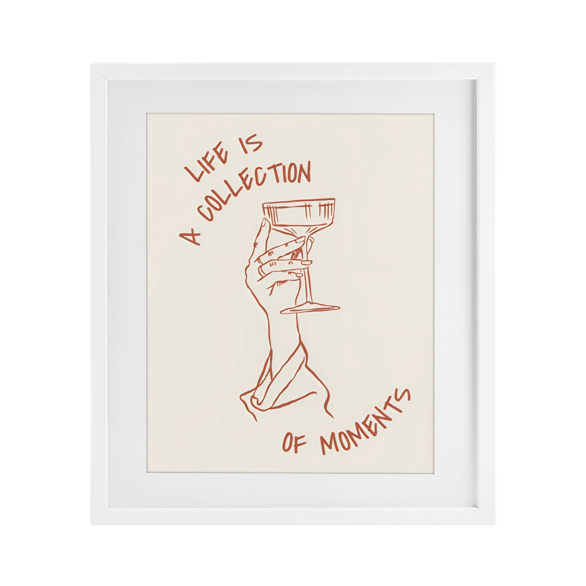 Stupell Industries Life Is A Collection of Moments Toast White Framed Print Under Glass, design by The Prints Vibe