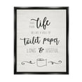 thumbnail image 1 of Stupell Industries Life Like Toilet Paper Roll Long and Useful Phrase Jet Black Framed Floating Canvas Wall Art, 24x30, by Natalie Carpentieri, 1 of 5
