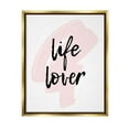 thumbnail image 1 of Stupell Industries Life Lover Casual Phrase Graphic Art Metallic Gold Floating Framed Canvas Print Wall Art, Design by Martina Pavlova, 1 of 6