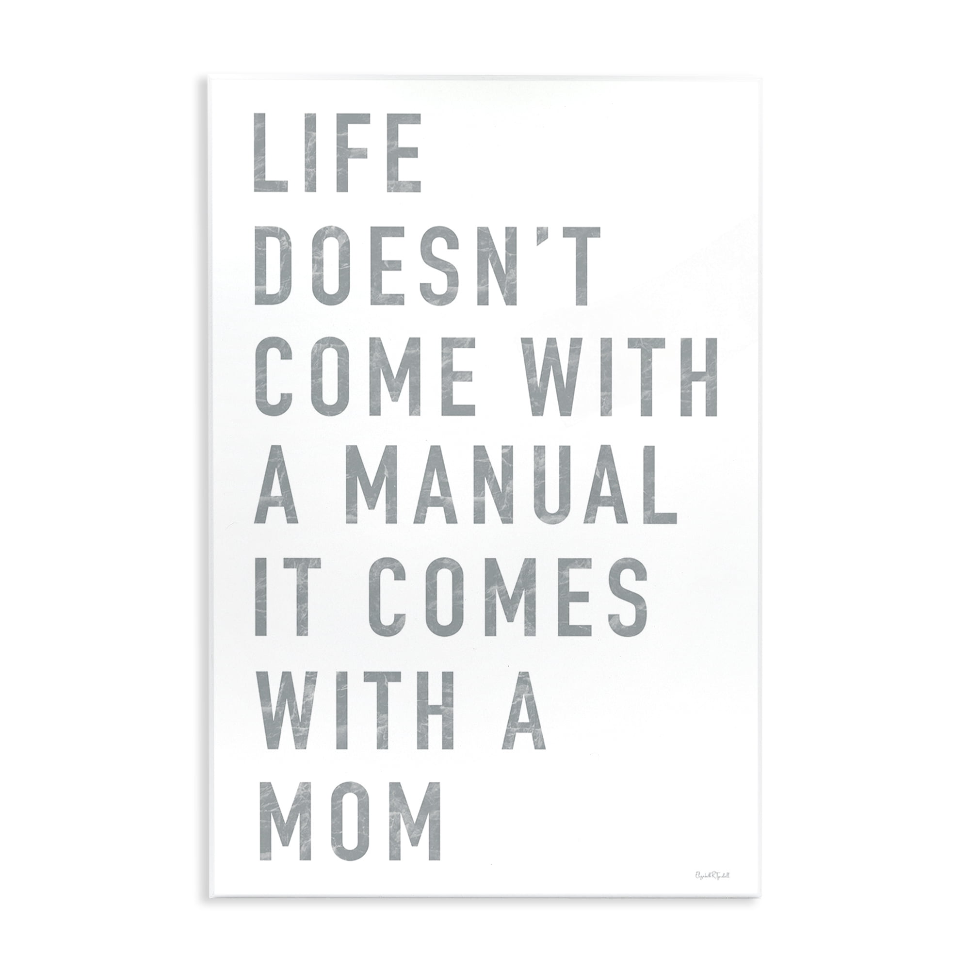 Stupell Industries Life Manual Is Mom Wall Plaque Art, design by Elizabeth Tyndall