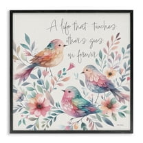 Stupell Industries Life That Touches Others Plants & Flowers Painting Black Framed Art Print Wall Art, 12 x 12