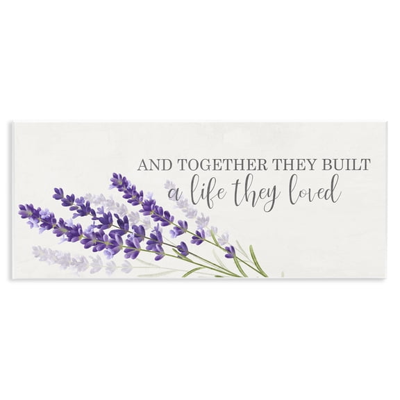 Stupell Industries Life They Loved Lavender Romantic Painting Unframed Art Print Wall Art, 17 x 7