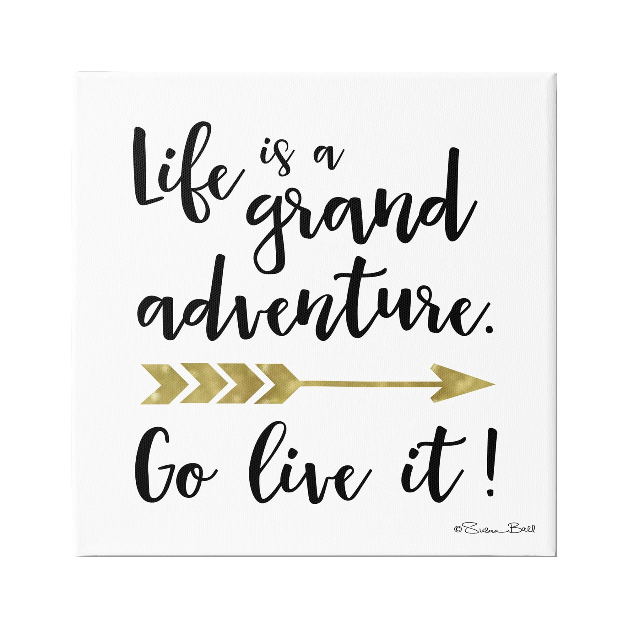 Stupell Industries Life is a Grand Adventure Boho Inspirational Sign,30 x 30, Design by Sn Ball