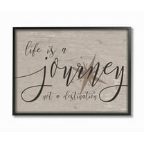 Stupell Industries Life is a Journey Inspirational Painting Black Framed Art Print Wall Art, 11 x 14